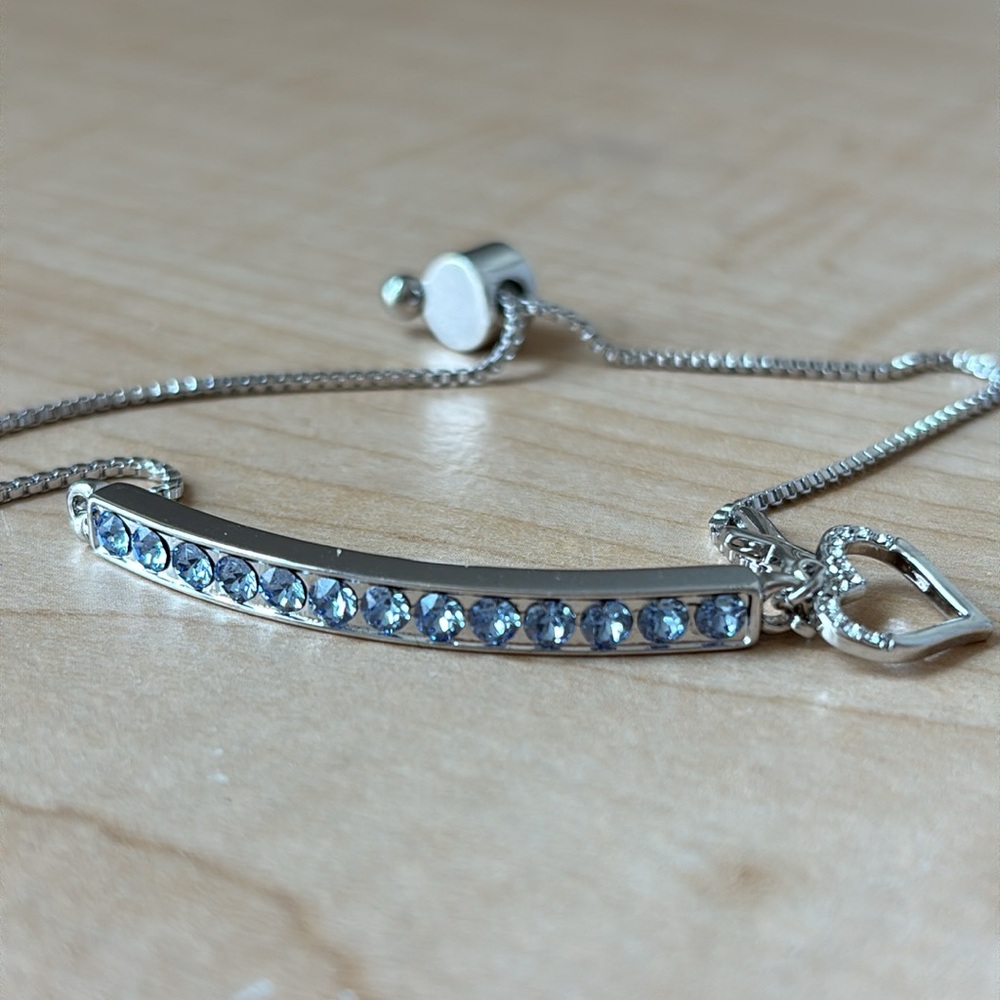 IBBCN “Beyond Blessed” bracelet/ silver tone/ adjustable/ cross and hear…
